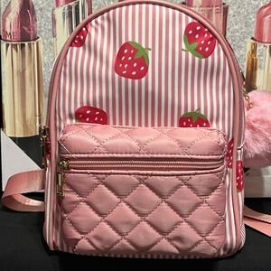 Strawberry Striped Kids Backpack